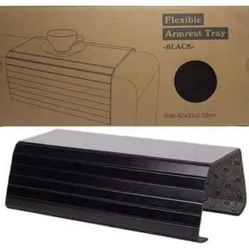 PODRUČKA NA POHOVKU BAMBUSOVÝ PODNOS NA STŮL KANAPE ČERNÝ BAMBUS 42 X 33 CM