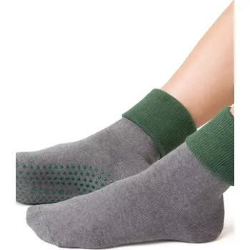 Pánské ponožky Dámské ponožky s protiskluzovou úpravou ABS 126 melanžově šedá 35-37