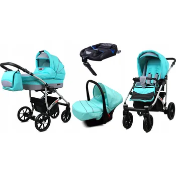 Kočárek Dětský kočárek 4v1 BabyLux Largo: sportovní kočárek, hluboká korba, autosedačka, základna ISOFIX