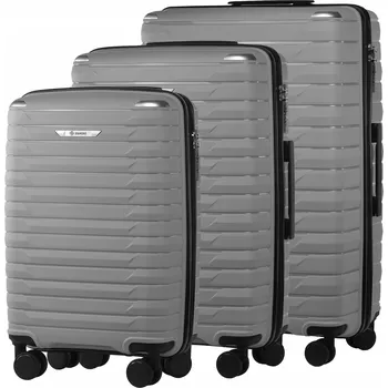 SADA 3 KUFRŮ Z POLYPROPYLENU DIAMOND STŘÍBRNÁ P420