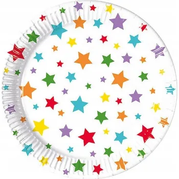 Party nádobí Talířky Procos hvězdy 20 cm 8 ks