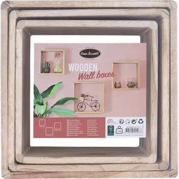 police 3x DŘEVĚNÁ NÁSTĚNNÁ POLICE CUBE ZÁVĚSNÁ POLIČKA Home Decor Accents bříza