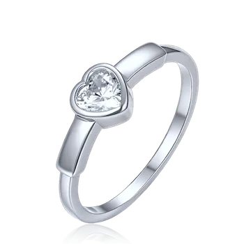 Souprava šperků MINET Decentní stříbrný prsten srdce vel. 58