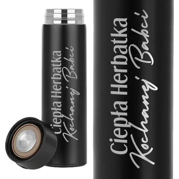 Termoska Termoska Černý s LED Displejem - Dárek ke Dni Babiček - Pro Milovanou Babičku