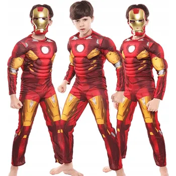 Karnevalový kostým KOSTÝM IRON MAN PŘEVLEK PRO CHLAPCE SVALNATÝ KOSTÝM IRONMAN