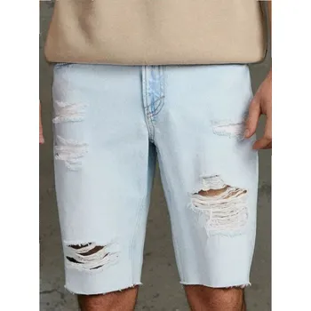 Pánské kraťasy Sinsay - Džínové kraťasy - modrá - 9869S-05J - 9869S-05J-36