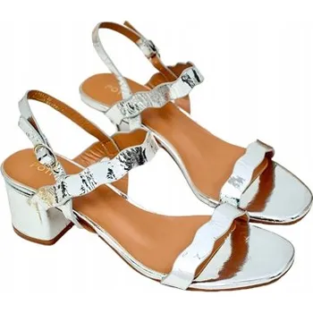 Dámské sandále STŘÍBRNÉ DÁMSKÉ SANDÁLY LEEVO 39