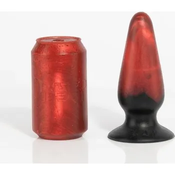 Anální kolík Twisted Beast Heaven’s Gape Demon Blood (Ombre) 7″, prémiový silikonový anální kolík 15 x 2,5–5,4 cm