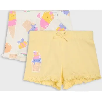 Dívčí spodní prádlo Sinsay - Sada 2&nbsp;kraťas - krémová - 840DY-01X - 840DY-01X-80