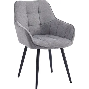 Designové křeslo, šedá/černá, MARKEN