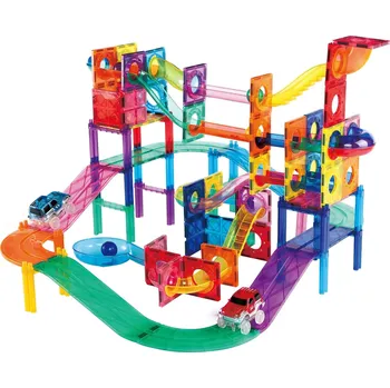 ostatní stavebnice PicassoTiles - Kuličková dráha a magnetická dráha 2v1 (108 ks)