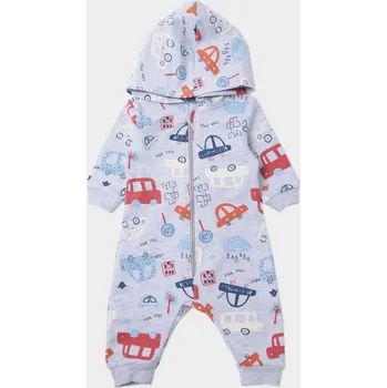 Kojenecký overall DUPIČKA 80 CELOROZPINACÍ overal bez ťapek, šedá