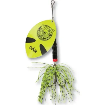 Umělá nástraha MADCAT - Sumcová třpytka Big Blade spinner 55g - fluo-žlutá