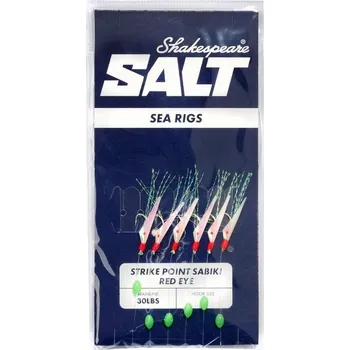 Rybářský háček Shakespeare - Návazec Strike point sabiki red eye vel. 8 - 30lb - zelená
