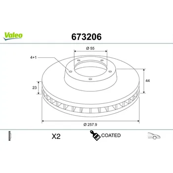 Autodíl Brzdový kotouč VALEO 673206