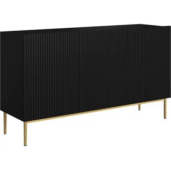 Komoda Komoda Nicole 150 - Meble Bogart Černá / Zlatá 150x85 cm