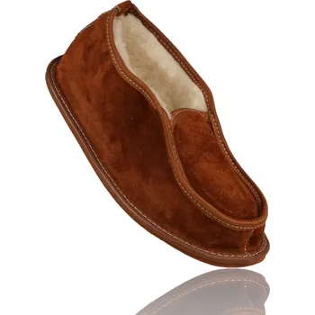 Dámské pantofle Pánské Teplé Bačkory Tatranky Valenky Zateplené Vlnou Semišová Kůže Velikost 47