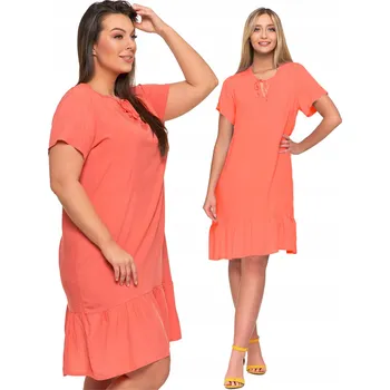 Dámské šaty ŠATY dámské s krátkým rukávem letní jednobarevné viskózové MORAJ vel. M