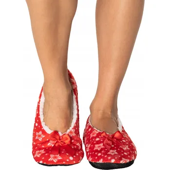 Dámská obuv Teplé Dámské Pantofle Zateplené Kožíškem Pantofle Zateplené PW045-01 39-42