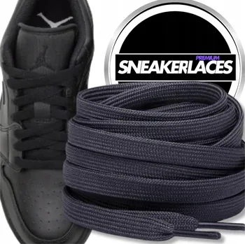 Tkaničky do bot Černé tkaničky do bot ploché silné pletené prémiové balení 180cm