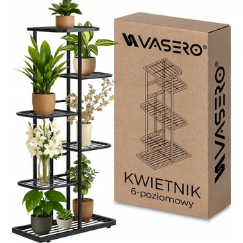 Stojan na květiny DRŽÁK NA KVĚTINÁČ STOJÍCÍ KOVOVÝ LOFT INDUSTRIAL STOJAN NA KVĚTINY ROSTLINY POLICE