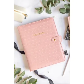 Diář Happy Calendar 2026 v obalu z veganské kůže – A5 (růžová) - SEIK