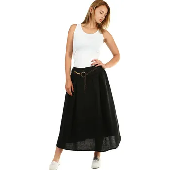 Dámská sukně TopMode Lněná dámská maxi sukně 811962