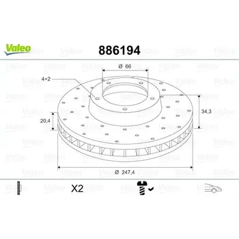 Brzdový kotouč Brzdový kotouč VALEO 886194