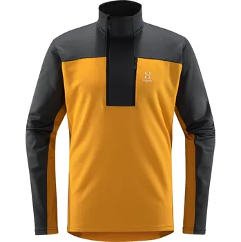 Pánská mikina Pánská technická mikina Haglöfs ROC Flash Mid Halfzip - žlutá Velikost: L