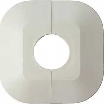 Dveřní kování Dělená krycí rozeta bílá 75 mm Fi22