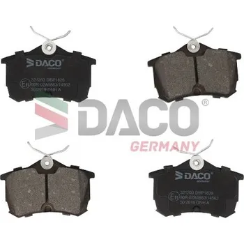 Brzdová destička Sada brzdových destiček, kotoučová brzda DACO GERMANY 321203