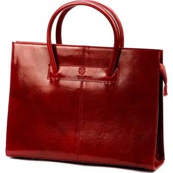 Kabelka Florence kabelka, typ kufřík, pravá kůže, červená