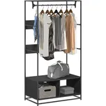 vidaXL Šatní skříň 849294 90 cm černá