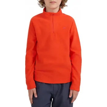 Chlapecká mikina MIKINA FLEECOVÁ PRO CHLAPCE 4F M058 ČERVENÁ 4FJWAW25 r 158-164cm