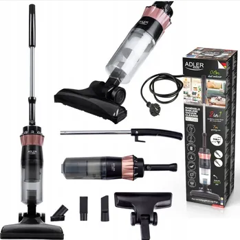 Vysavač Tyčový vysavač Adler AD7049 bezsáčkový 800 W černý, příslušenství HEPA