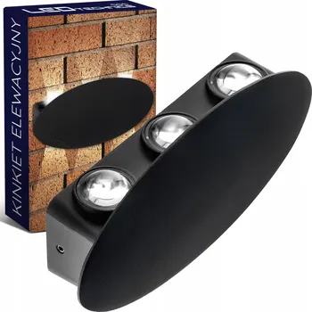 Nástěnné svítidlo Nástěnné svítidlo LEDTechnics černé, integrovaný LED zdroj 6 W