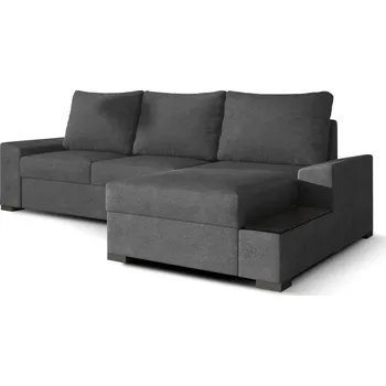 Sedací souprava Pravý rohový gauč Negro s dekorativní poličkou, rozkládací funkcí a úložným prostorem - ELTAP SORO 93 , SORO 93 245x72 cm
