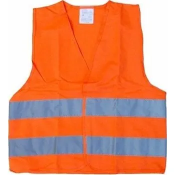Příslušenství osvětlení automobilu Výstražná reflexní vesta - oranžová, dětská, na suchý zip, velikost S - COMPASS