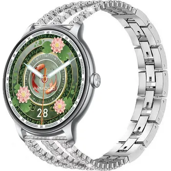 Armodd Slim, stříbrné/kovový třpytivý řemínek