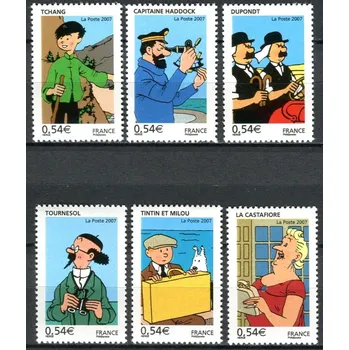 Poštovní známka Post France (2007) MiNr. 4259 - 4264 ** - Francie - Komiks "Tintin"