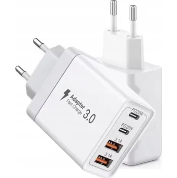 2x RYCHLÁ SÍŤOVÁ NABÍJEČKA NA TELEFON PD 40W USB A USB-C