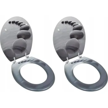 Obraz Záchodová deska MDF kameny 43,7 x 37,8 cm, 2ks