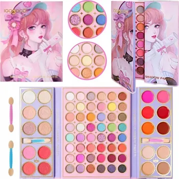 Make-up VELKÁ SADA NA MALOVÁNÍ PALETKA KOSMETIKA MAKE-UP PRO DĚTI 68 BAREV