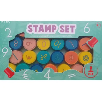 Dětské razítko RAZÍTKA, ZNAČKY NA ZDOBENÍ, ČÍSLICE A ZNAKY NA HRANÍ PRO DĚTI, 26 KS