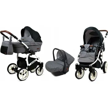 Kočárek Dětský kočárek 3v1 BabyLux Optimal: sportovní kočárek, hluboká korba a autosedačka