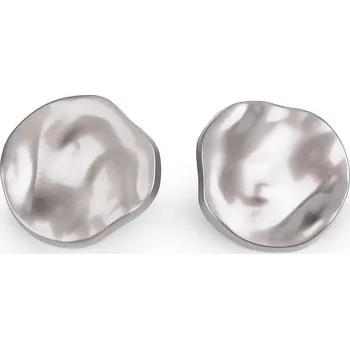 Knoflík Kovový knoflík mačkaný vzhled velikost 42", barva 1 nikl tm.