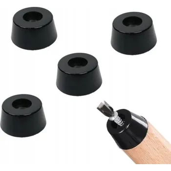 Podložka pod nábytek Gumové Protiskluzové Nožičky Černé 12x8x7 mm Kulaté na Nábytek - 4 kusy