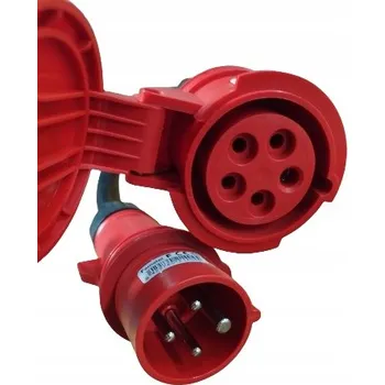 Napájecí kabel Prodlužovací Kabel Yorgi 0,5 m, 1 ks s uzemněním, červený