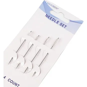 Nástroj na niť a příze Jehly pro ruční šití hrubších materiálů, velké, nikl