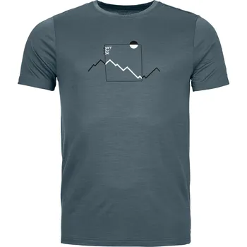 Pánské tričko Pánské Tričko Ortovox 150 Cool Peak Focus T-Shirt Men's Barva: Dark Arctic Grey, Velikost: XXL